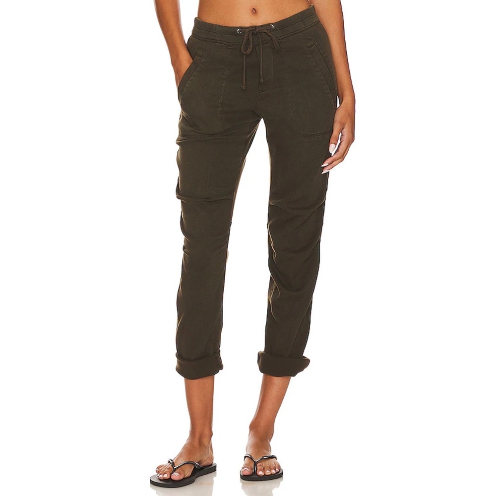 James Perse Soft Drape Utility Jogger Pants Women Size 2 Olive Green